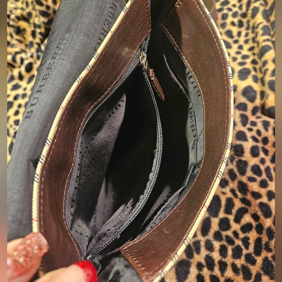 BURBERRY EUC Brown House Check Canvas Crossbody Bag Multiple colors/Beige - Picture 10 of 11